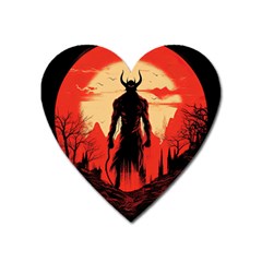 Demon Halloween Heart Magnet by Simbadda