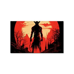 Demon Halloween Sticker Rectangular (10 Pack) by Simbadda