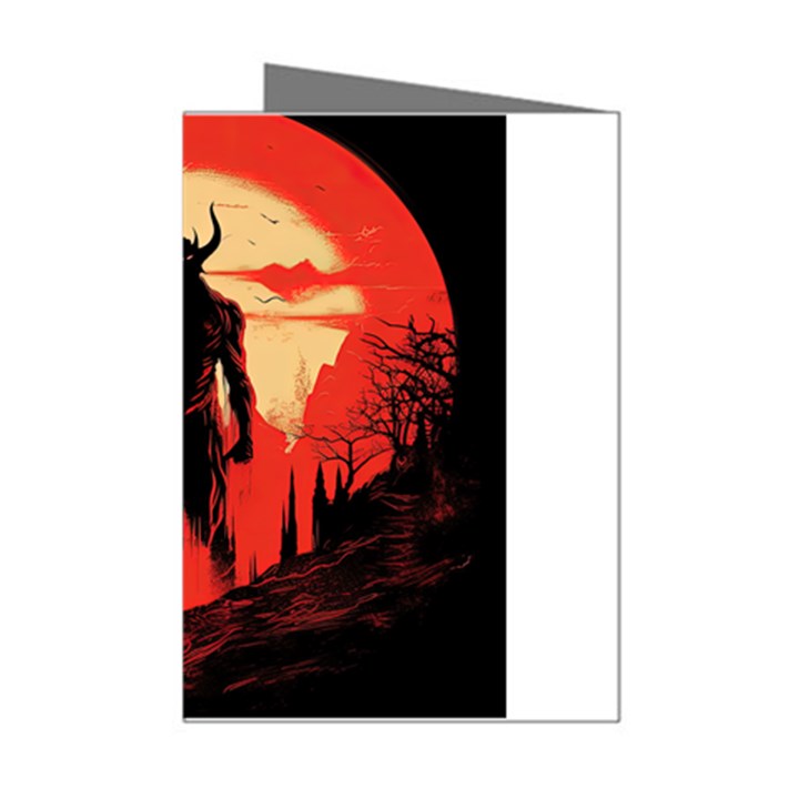 Demon Halloween Mini Greeting Cards (Pkg of 8)