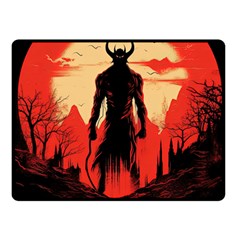 Demon Halloween Fleece Blanket (small) by Simbadda