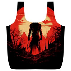 Demon Halloween Full Print Recycle Bag (xl) by Simbadda