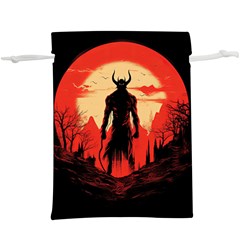 Demon Halloween Lightweight Drawstring Pouch (xl) by Simbadda