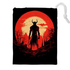 Demon Halloween Drawstring Pouch (4xl) by Simbadda