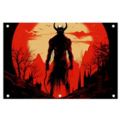 Demon Halloween Banner And Sign 6  X 4  by Simbadda