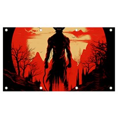 Demon Halloween Banner And Sign 7  X 4  by Simbadda