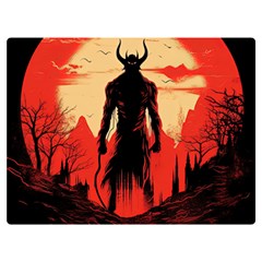 Demon Halloween Premium Plush Fleece Blanket (extra Small) by Simbadda