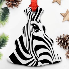 Animal Cute Pattern Art Zebra Christmas Tree Ornament (two Sides) by Amaryn4rt