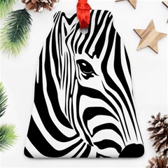 Animal Cute Pattern Art Zebra Bell Ornament (two Sides) by Amaryn4rt