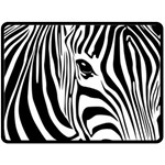 Animal Cute Pattern Art Zebra Two Sides Fleece Blanket (Large) 80 x60  Blanket Front