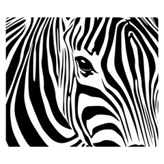 Animal Cute Pattern Art Zebra Two Sides Premium Plush Fleece Blanket (small) by Amaryn4rt