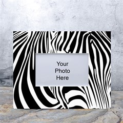 Animal Cute Pattern Art Zebra White Tabletop Photo Frame 4 x6  by Amaryn4rt