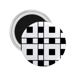 Black And White Pattern 2 25  Magnets by Amaryn4rt