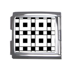 Black And White Pattern Mega Link Italian Charm (18mm) by Amaryn4rt