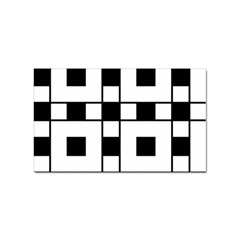 Black And White Pattern Sticker (Rectangular)