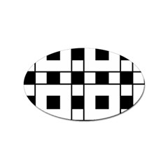 Black And White Pattern Sticker Oval (10 pack)