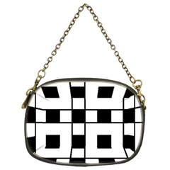 Black And White Pattern Chain Purse (Two Sides)