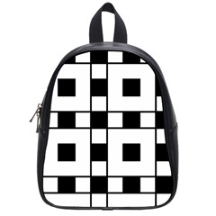 Black And White Pattern School Bag (Small)