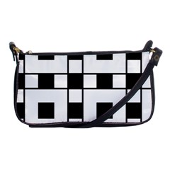 Black And White Pattern Shoulder Clutch Bag