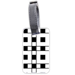 Black And White Pattern Luggage Tag (one side)