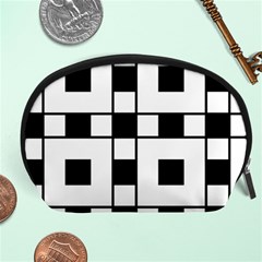 Black And White Pattern Accessory Pouch (Large)