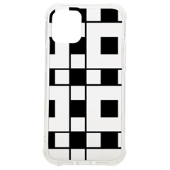 Black And White Pattern iPhone 12 mini TPU UV Print Case	