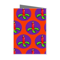 Christmas Candles Seamless Pattern Mini Greeting Cards (pkg Of 8) by Amaryn4rt