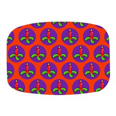 Christmas Candles Seamless Pattern Mini Square Pill Box by Amaryn4rt