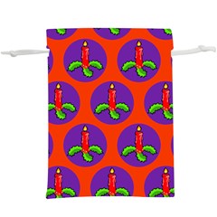 Christmas Candles Seamless Pattern Lightweight Drawstring Pouch (xl) by Amaryn4rt