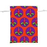 Christmas Candles Seamless Pattern Lightweight Drawstring Pouch (XL) Front