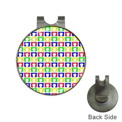 Colorful Curtains Seamless Pattern Hat Clips With Golf Markers by Amaryn4rt