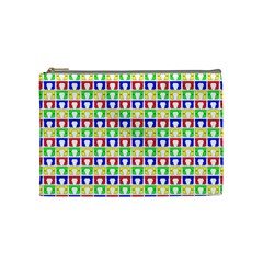 Colorful Curtains Seamless Pattern Cosmetic Bag (medium) by Amaryn4rt