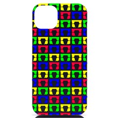 Colorful Curtains Seamless Pattern Iphone 14 Plus Black Uv Print Case by Amaryn4rt