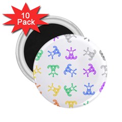 Rainbow Clown Pattern 2 25  Magnets (10 Pack)  by Amaryn4rt