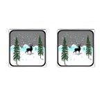 Rocky Mountain High Colorado Cufflinks (Square) Front(Pair)