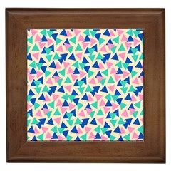 Pop Triangles Framed Tile by ConteMonfrey