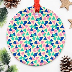 Pop Triangles Ornament (round) by ConteMonfrey