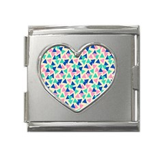 Pop Triangles Mega Link Heart Italian Charm (18mm) by ConteMonfrey