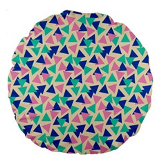 Pop Triangles Large 18  Premium Round Cushions by ConteMonfrey