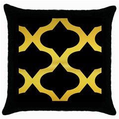 Seamless Gold Pattern Throw Pillow Case (black) by Amaryn4rt