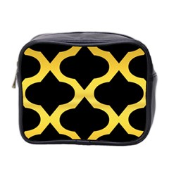 Seamless Gold Pattern Mini Toiletries Bag (Two Sides)