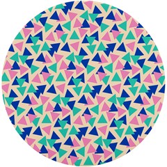 Pop Triangles Uv Print Round Tile Coaster by ConteMonfrey