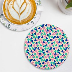 Pop Triangles Uv Print Round Tile Coaster by ConteMonfrey