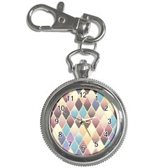 Abstract Colorful Diamond Background Tile Key Chain Watches by Amaryn4rt