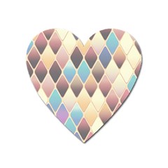 Abstract Colorful Diamond Background Tile Heart Magnet by Amaryn4rt