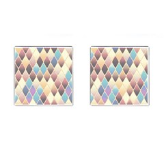 Abstract Colorful Diamond Background Tile Cufflinks (square) by Amaryn4rt