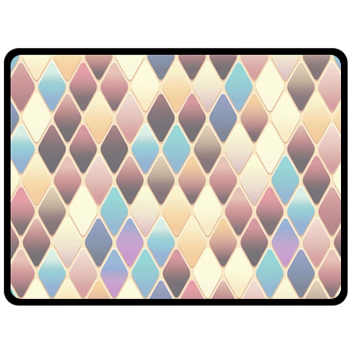 Abstract Colorful Diamond Background Tile Fleece Blanket (Large)