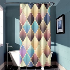 Abstract Colorful Diamond Background Tile Shower Curtain 36  X 72  (stall)  by Amaryn4rt