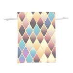 Abstract Colorful Diamond Background Tile Lightweight Drawstring Pouch (M) Front