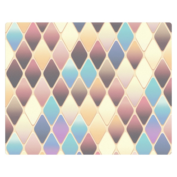 Abstract Colorful Diamond Background Tile Premium Plush Fleece Blanket (Medium)