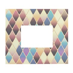 Abstract Colorful Diamond Background Tile White Wall Photo Frame 5  X 7  by Amaryn4rt